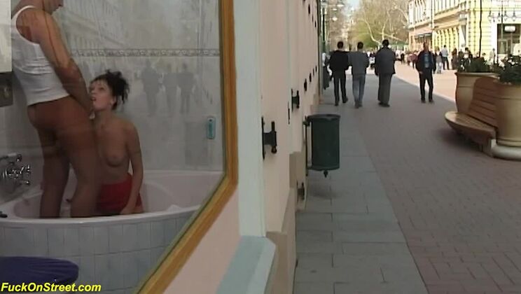 rough anal at public shopping street