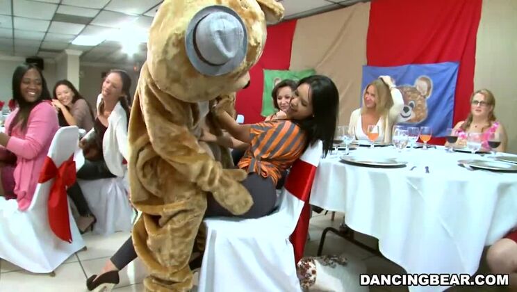 Big Dick Male Strippers and a Fluffy Dancing Bear Entertaining Women (db992