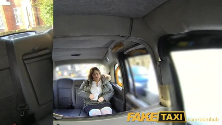 FakeTaxi Back seat anal for curvy lass in London taxi cab