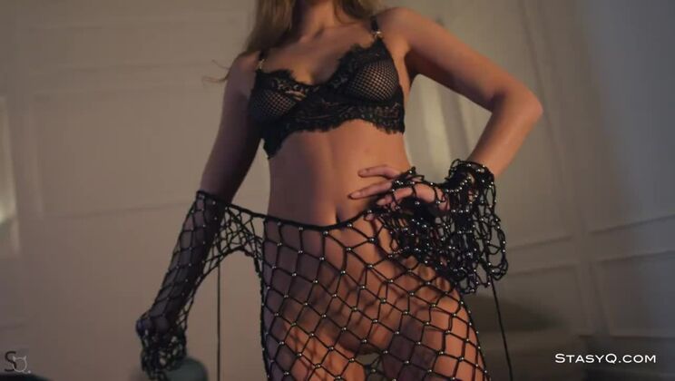 AnellaQ Exclusive Models In Fishnet Lingerie