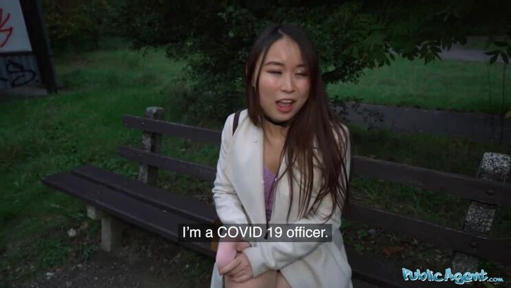Public Agent Cheeky Asian wants to pay to fuck his massive fat cock