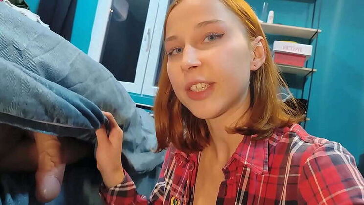 School Surprise for My Stepbro: Blowjob & Cum-in-Mouth