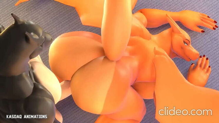Sultry Charizard Couple's Steamy Intimacy