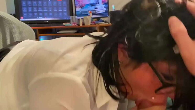 Japanese Teacher's Naughty Encounter: Big Cock Blowjob with Lingerie & Deepthroat