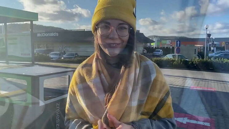 Car Wash Blowjob: Amateur Wife's Public Sex & Facial Cumshot in Gas Station Toilet