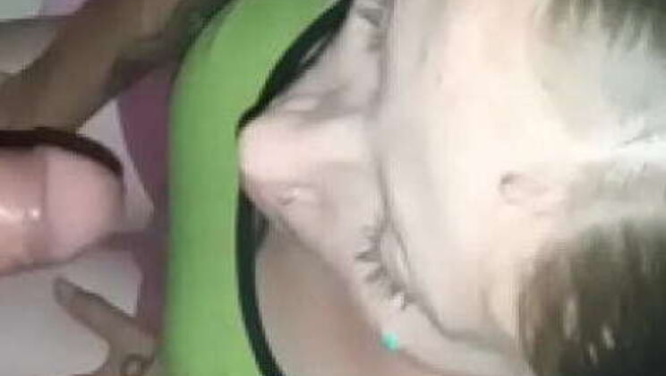 Amateur Stepdaughter Secretly Sucks Silky Cock During Slumber Party!