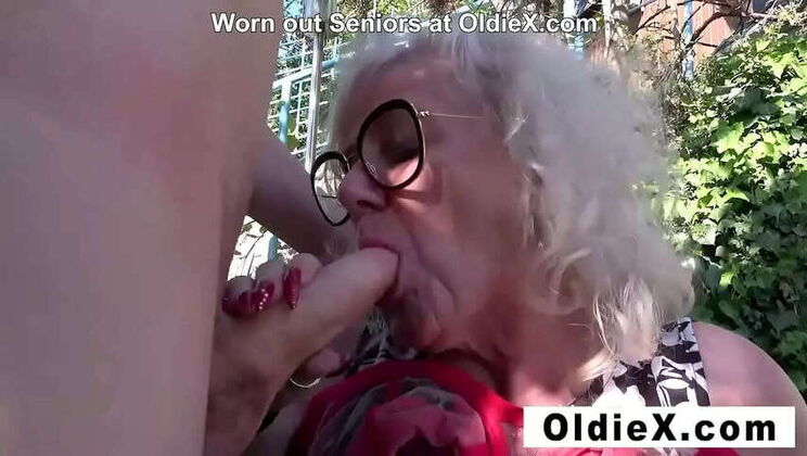 Granny Gives You a Mind-Blowing Blowjob Outdoors