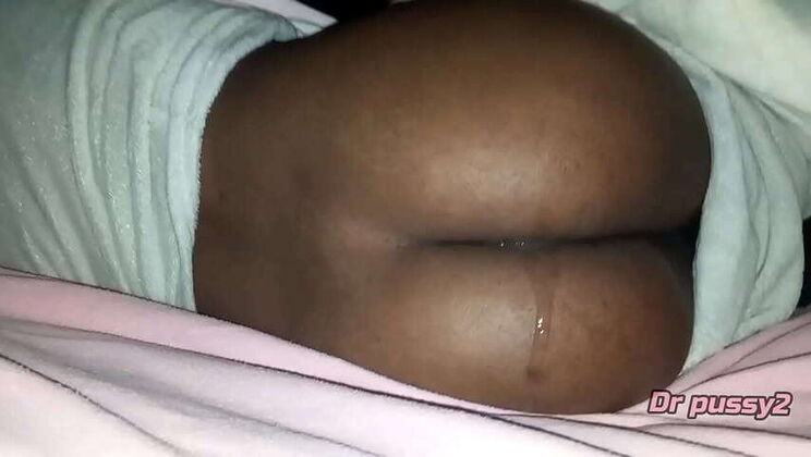 Ebony Wife's Anal Adventure: Filled with Cum for Her Husband to Witness