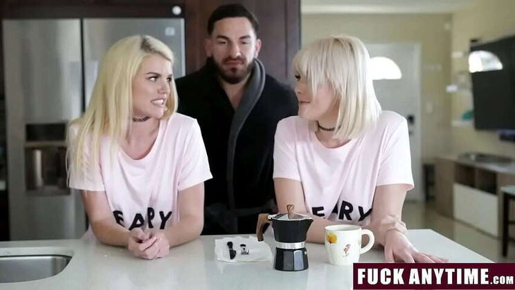 Lucky Stepbrother Gets to Use Teen Stepsis and Her Friend Anytime for Sex