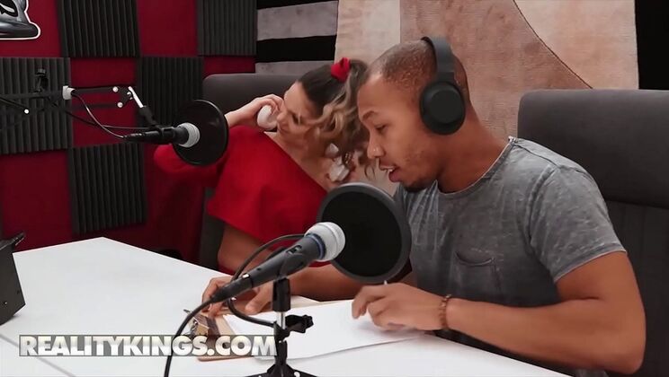 Curvy Athena Faris Sneaks a Sloppy Blowjob Under the Table for Ricky Johnson's BBC - Reality Kings