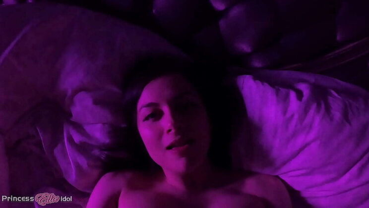 Ellie Idol in Purple Lights - Hot MILF Lingerie POV with Kissing and Oral