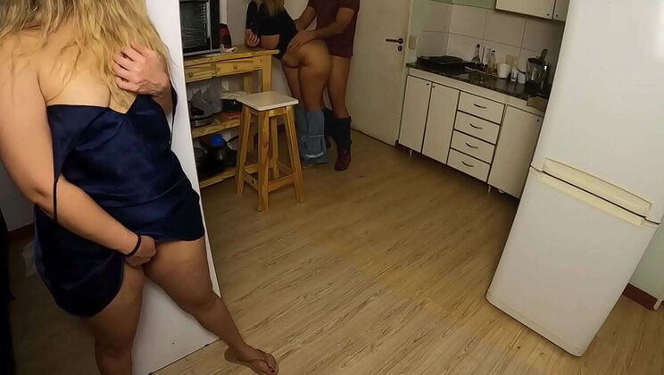 Caught My Latina Friend and Her Boyfriend Fucking in the Kitchen - Sunny Lane
