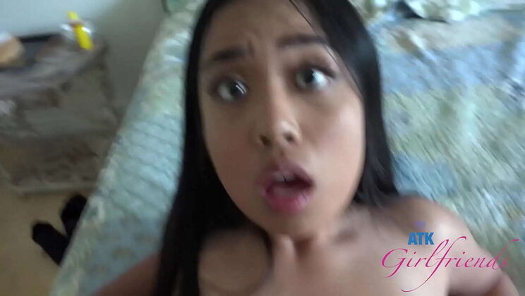 Vietnamese Cambodian Girl Luna Mills POV Footjob and Tit Fuck - Homemade Amateur Sex