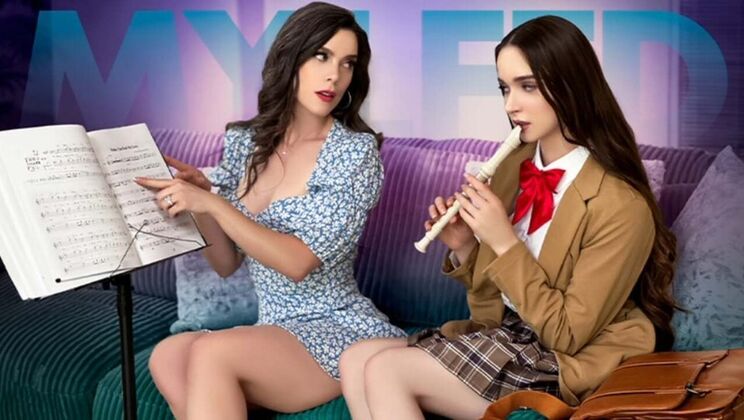 Horny Mature Lesbian Music Teacher Eats Pussy in 4K - Hazel Moore & Nicole Vaunt