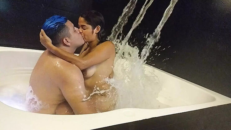 Hot Desi Wife Slow Fucks Cuckold Husband in Jacuzzi - Creampie Finish