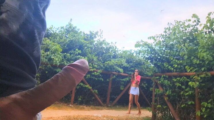 Public Risky Handjob - Innocent Redhead Teen Fanny Squirting in 4K