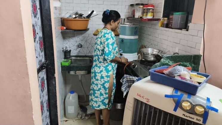 Hot Indian Bhabhi Sagita Sharm Face Fucked Hard in Kitchen - Desi Sex 4K