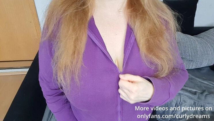 Hot German MILF with Big Natural Tits Unpacks Your Cock & Jerks You Off