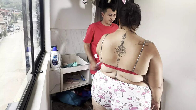 Hot Latina Neighbor Fucks Me Risky - Amateur Homemade Sex with Big Dick & Loud Moaning