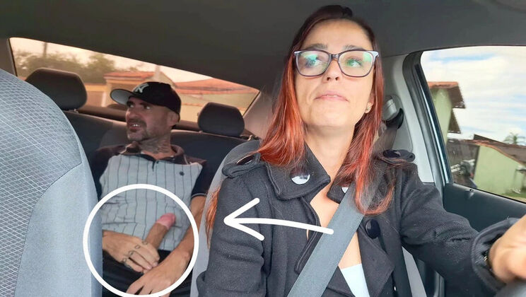 Naughty Brazilian Redhead Gives Hot Car Blowjob & Masturbates in Public - Real Homemade 4K