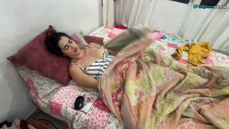 Step Sister Masturbates and Gets Fucked Hard by Step Brother - Dakotasex Creampie POV