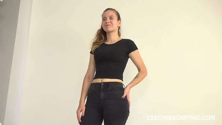 Czech Teen First Casting - Amateur Blowjob & Hardcore Sex