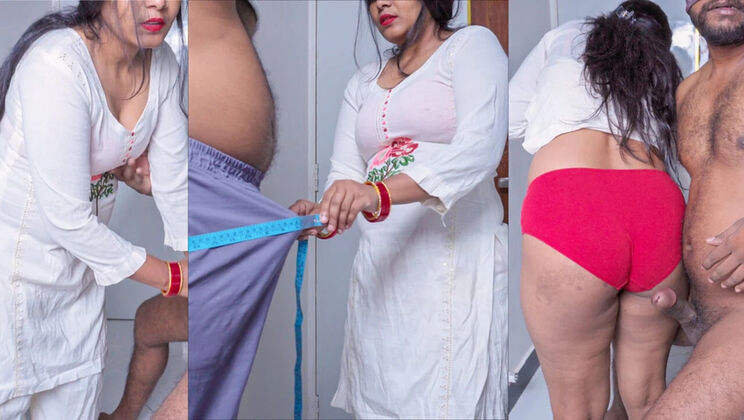 Hot Indian Tailor Pinki Cute Takes Rough Doggy Fuck and Big Cum Load in Her Sexy Ass