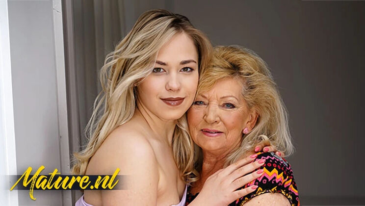 Hot Teen Selvaggia Eats Out Hairy Grandma Ilya's Unshaved Pussy