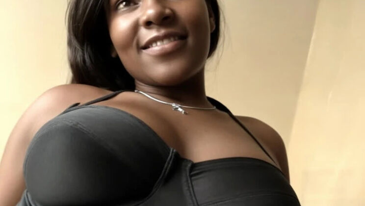 Big Tits Black MILF Sucks Huge White Cock in Hot Homemade Audition - Rough Deepthroat & Cumshot
