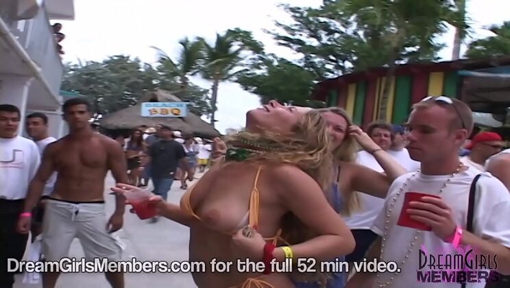 Hot Bartender Pool Party - Public Flashing & Wild Pussy Action
