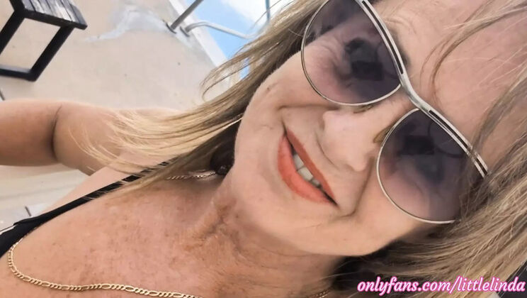 Amateur Blonde MILF Squirts Hard with Dildo - Outdoor Solo Masturbation