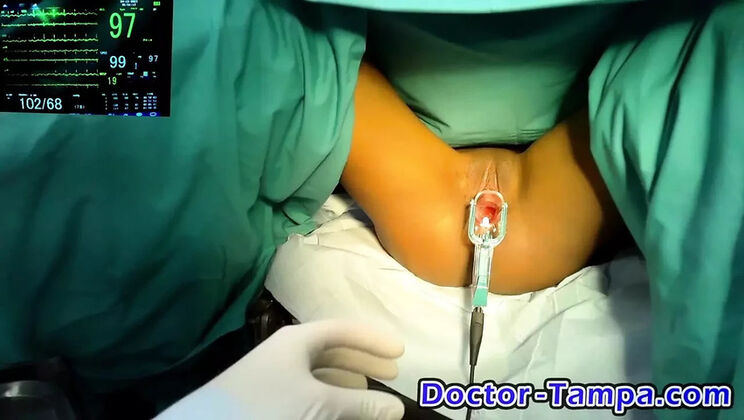 Hot College Girl Gets Wet Exam - Doctor Fingers Shaved Pussy in POV Medical Role Play