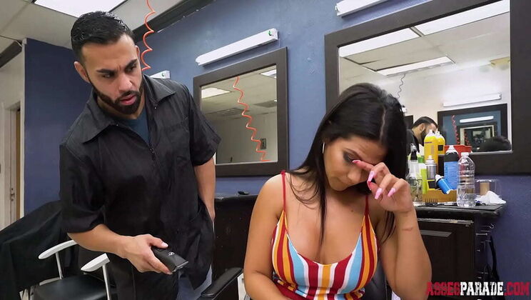 Rose Monroe Big Ass Latina Gets Fucked Hard in Barber Shop