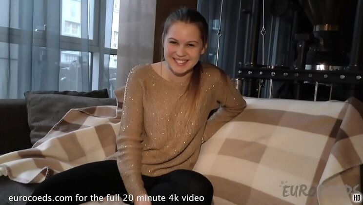 Blonde Teen Nika's First Time Masturbating - Shy 19yo on Casting Couch