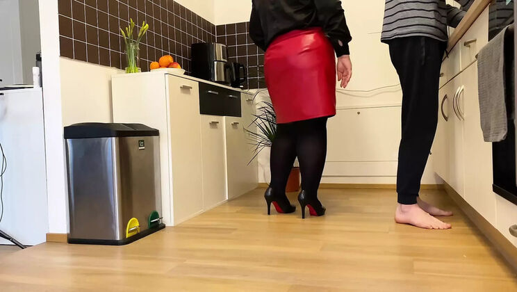 Busty MILF Step Mom Gets Creampie From Behind - Homemade Amateur HD