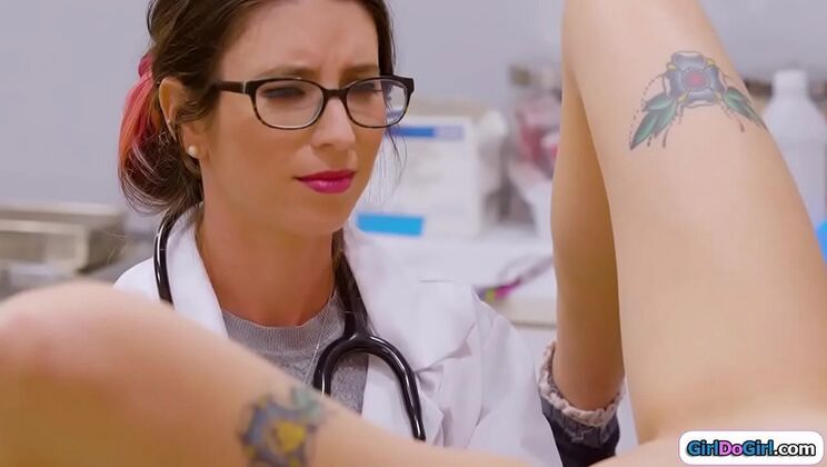 Busty Stepmom and Teen Stepdaughter Seduce Hot Doctor - Lesbian Threesome