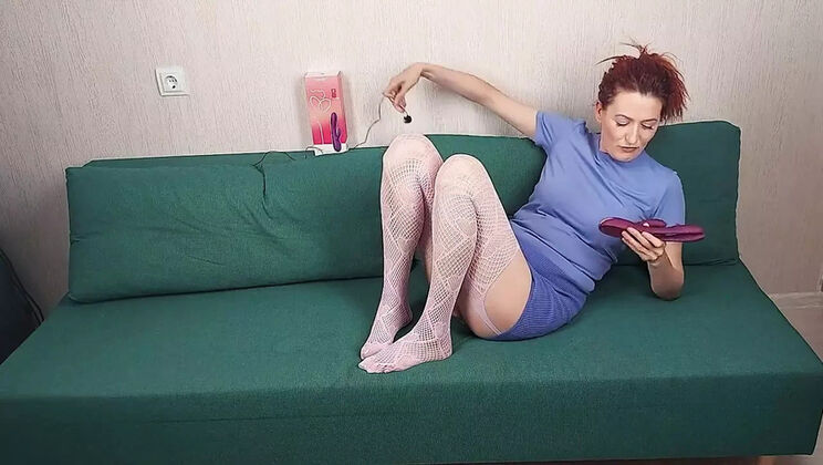 Horny Russian MILF GinnaGg Gets Endless Orgasms with Her New Toy - Hairy Pussy Dripping Wet!