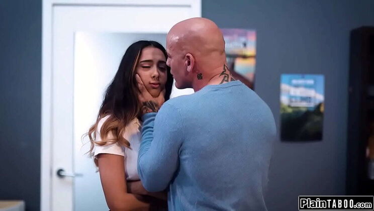 Stepdad fucks his naughty stepdaughter Kiarra Kai rough