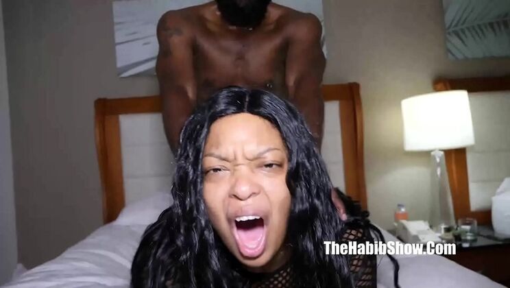 Thick Ebony Vixen Vanity Taps Out For Mr Stixxx's Big Black Cock