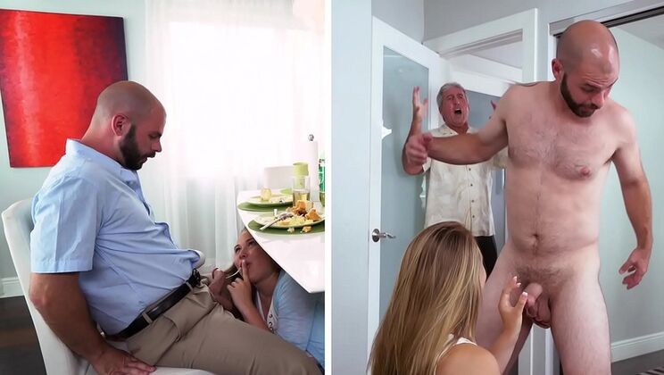 Step Daddy's Friend Fucks Blonde Teen Alyssa Cole - Big Ass PAWG Gets Creampie