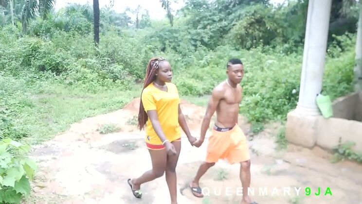 Horny Teen Blessing Edet Prefers Outdoor Fuck in the Bush - BBC Doggystyle Action