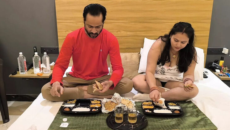 Desi stepdaughter PujaPrem seduces stepdad with her pink pussy - sucks big dick & rides monster cock hard