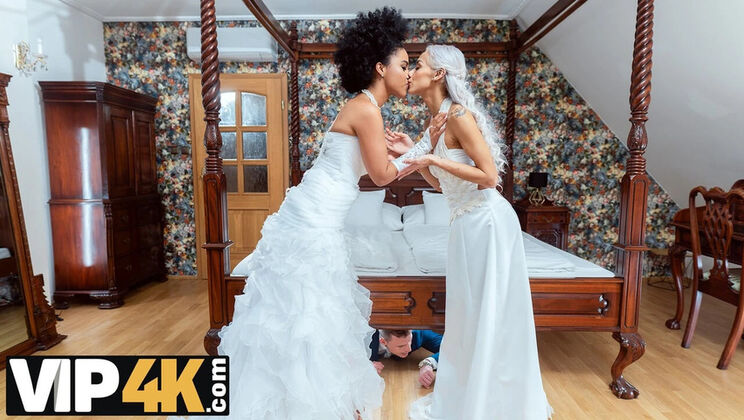 Hot Bride Threesome - Selva Lapiedra & Veronica Leal FFM Sex in 4K