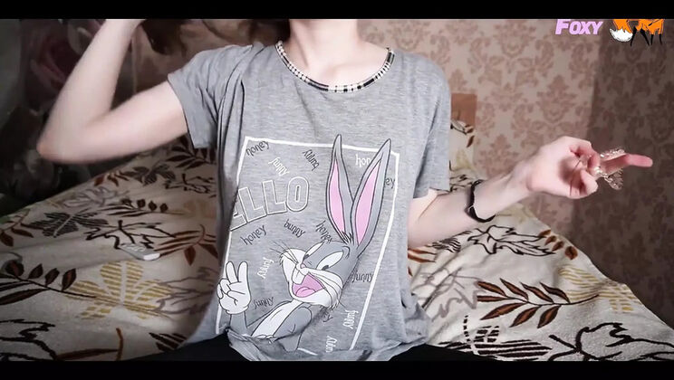 Blonde Teen Rubs Puffy Nipples Until She Cums Hard - Nipple Play JOI ASMR