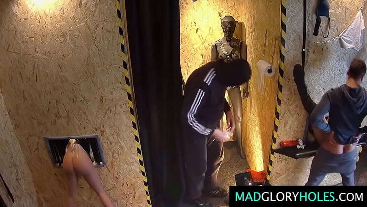 Hot 18yo Brunette Lara Fox Takes Huge Cumshot at Glory Hole Party