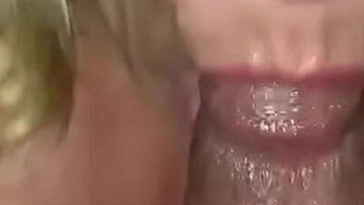 Hot MILF swallows cum after sloppy deepthroat blowjob