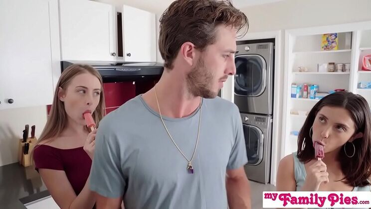 Jane Wilde & Kyler Quinn Take Turns Riding Lucas' Big Cock - Creampie Threesome Anal Fuck