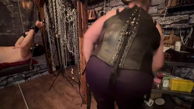 Part 2: Domina Satana Punishes Submissive BBW in Dungeon BDSM Experience