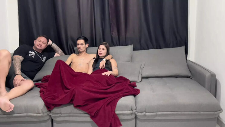 Uncle Leaves, I Get Stuck Under Couch - Moaning Loud Amateur Latina Teen Blowjob