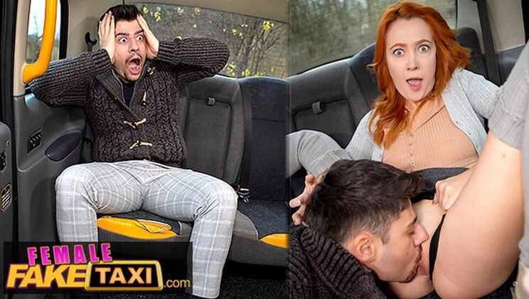 Fake Taxi Redhead Cherry Candle Gets Big Dick Blowjob & Makes Her Orgasm in Taxi